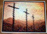 Amazing Christian 3 Crosses Holy Cross on Hill Montage