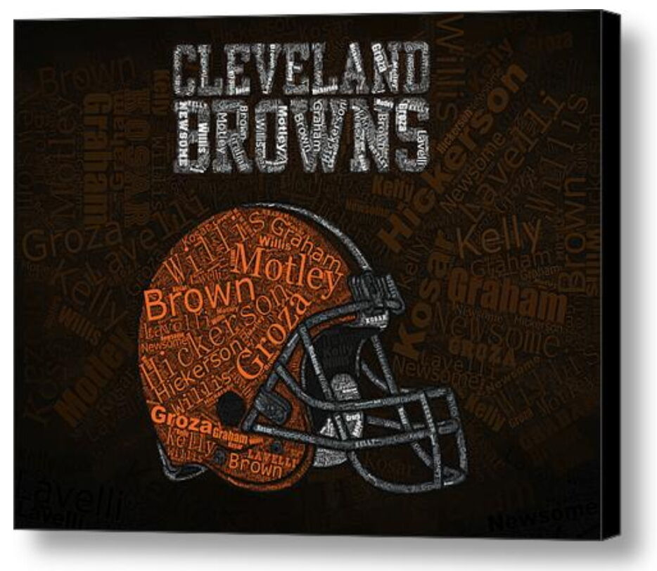 Cleveland Browns Greatest Players Mosaic AMAZING Framed 9X11 Limited Edition Art