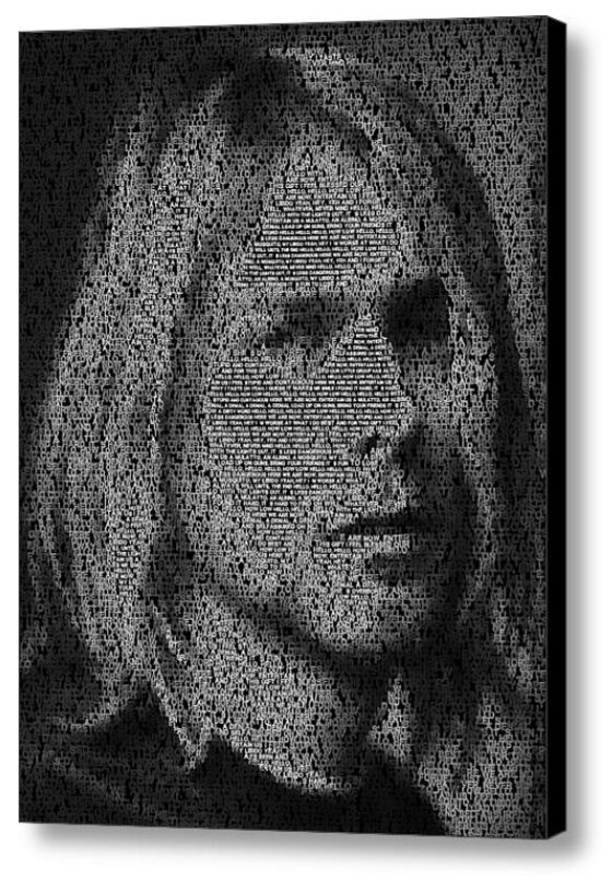 Smells Like Teen Spirit Nirvana Kurt Cobain Lyrics Mosaic Framed Art Limited Ed.