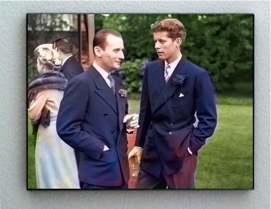 Rare Color Framed John F. Kennedy at 22 years old Vintage Photo. Giclée Print