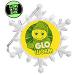 GlowWorm Glow In The Dark Worm Snowflake Blinkng Holiday Christmas Tree Ornament