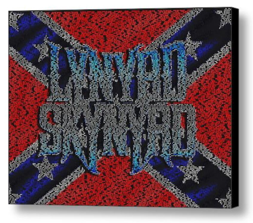 Lynyrd Skynyrd Song List Incredible Mosaic Framed Print Limited Edition w/COA