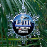 New England Patriots Super Bowl 53 AGAIN Flake Holiday Christmas Tree Ornament