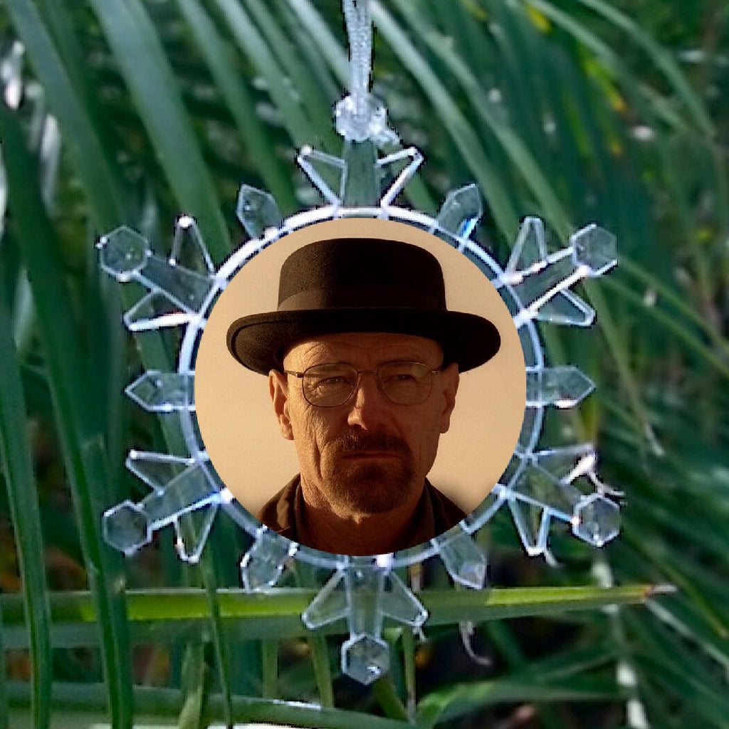 Breaking Bad Heisenberg meth flake Blinking Holiday Christmas Tree Ornament