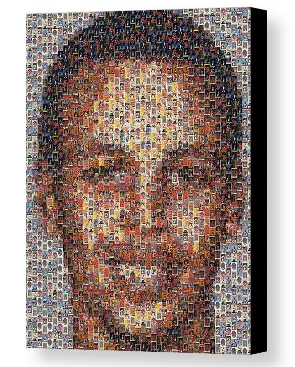 WOW Framed Stephen Curry Michael Jordan Cards Mosaic Limited Ed. Numbered Print