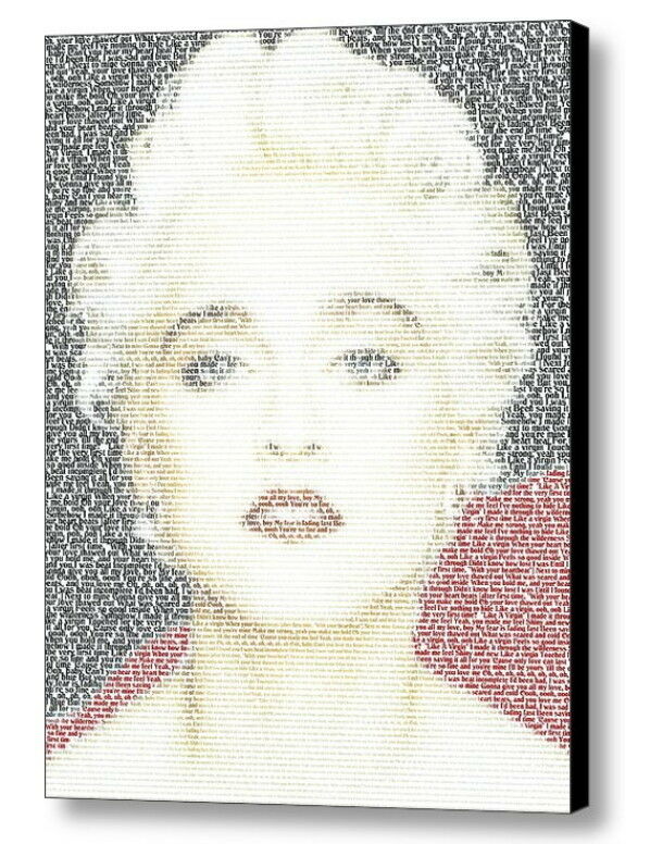Madonna Like A Virgin Lyrics Incredible Mosaic Framed Print Limited Edition COA