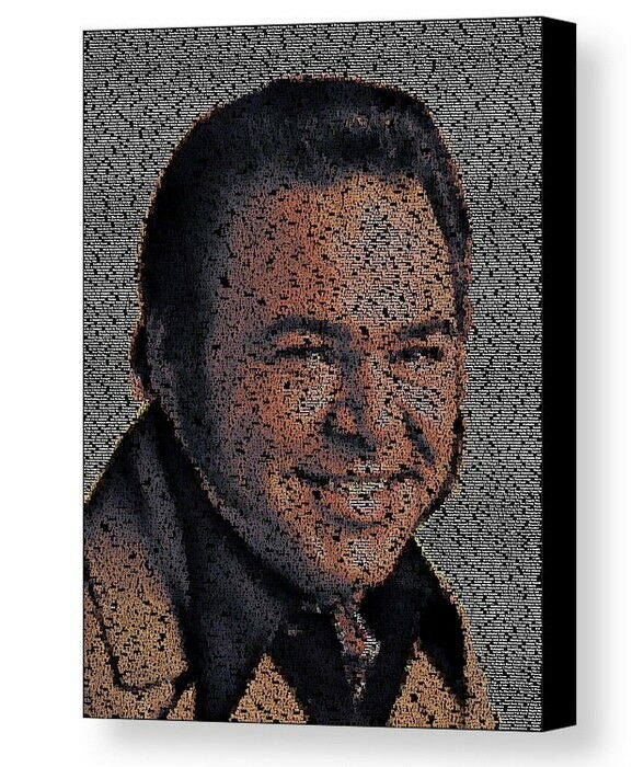 Roy Clark 500 Song List Incredible Mosaic Framed Print Limited Edition w/COA