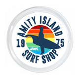Jaws Shark Movie Amity Island Surk Shop Magnet big round almost 3 inch diameter