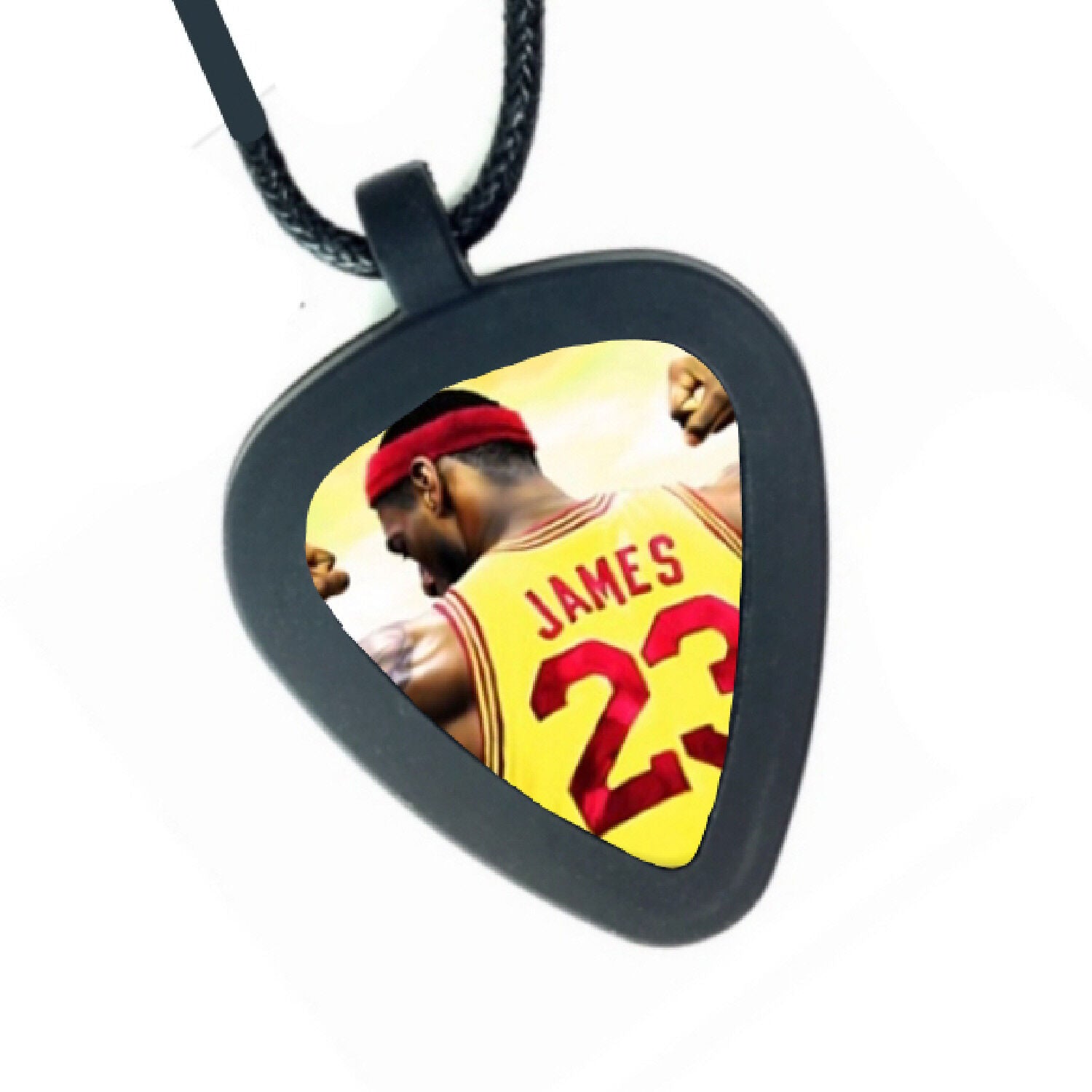Cleveland Cavaliers LeBron James Pickbandz Real Guitar Pick Necklace