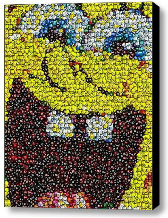 Spongebob Squarepants Framed M&Ms Candy amazing Mosaic Limited Edition Print COA