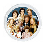 The Brady Bunch Magnet big round almost 3 inch diameter with border.