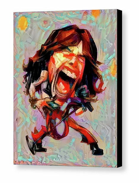 Framed Steven Tyler Aerosmith Caricature 8.5X11 Art Print Lim Ed w/signed COA