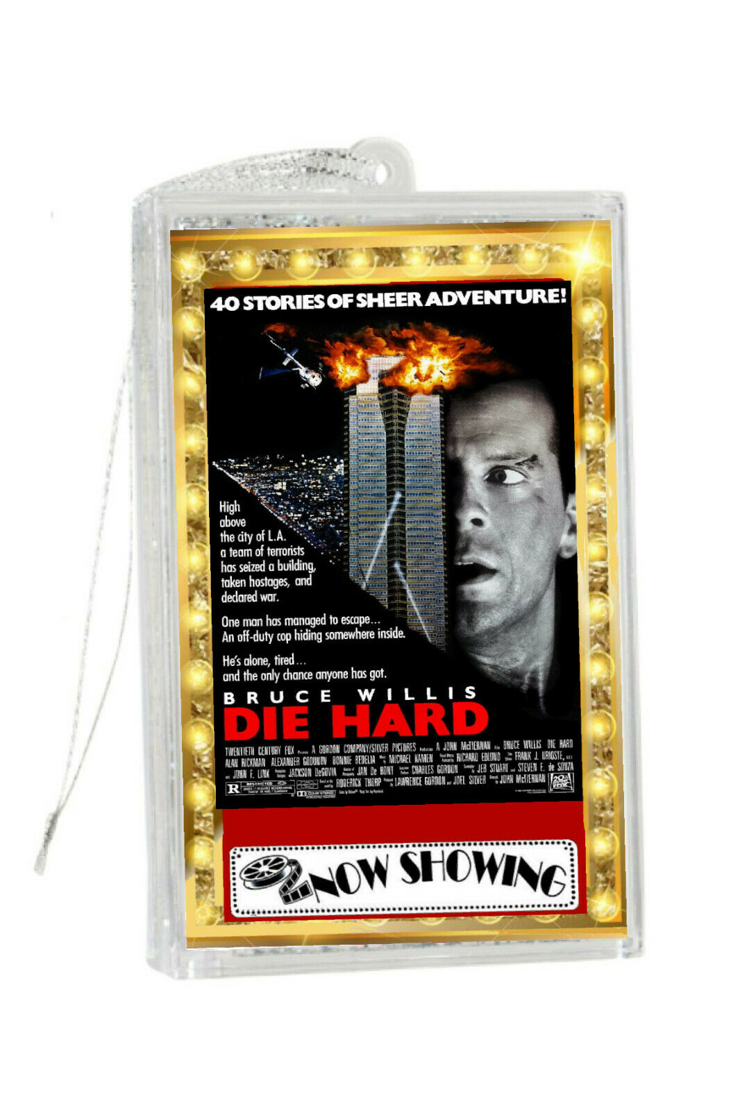 Die Hard Movie Poster Snowglobe Christmas Holiday Tree Ornament Limited Edition