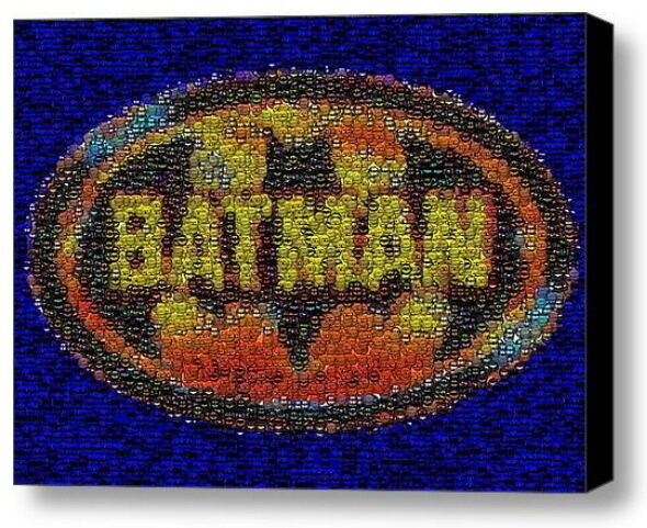 Framed Batman Bat Signal History Mosaic 9X11 Limited Edition Art Print w/COA