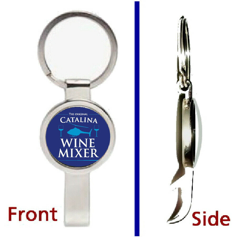 Step Brothers Catalina Wine Mixer Pendant Keychain silver secret bottle opener