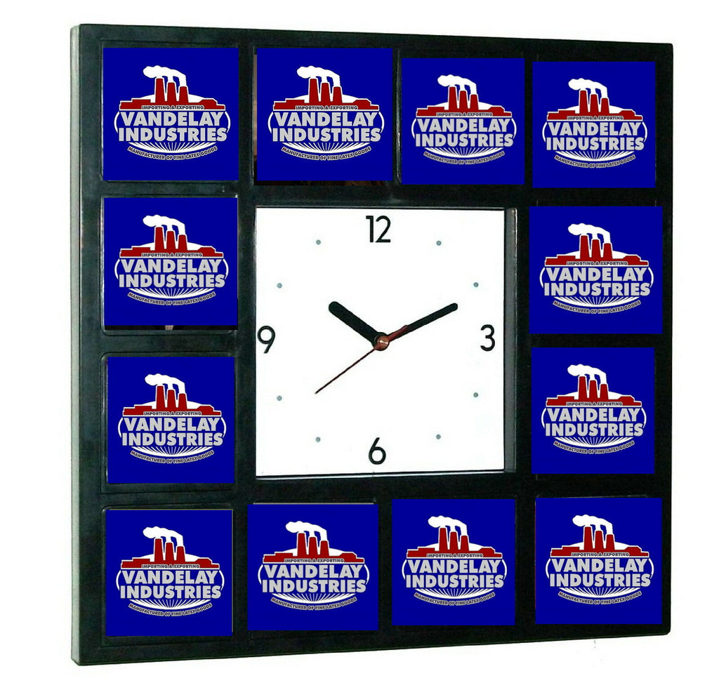 Seinfeld George Castanza Vandelay Industries promo Big Square Wall or Desk Clock