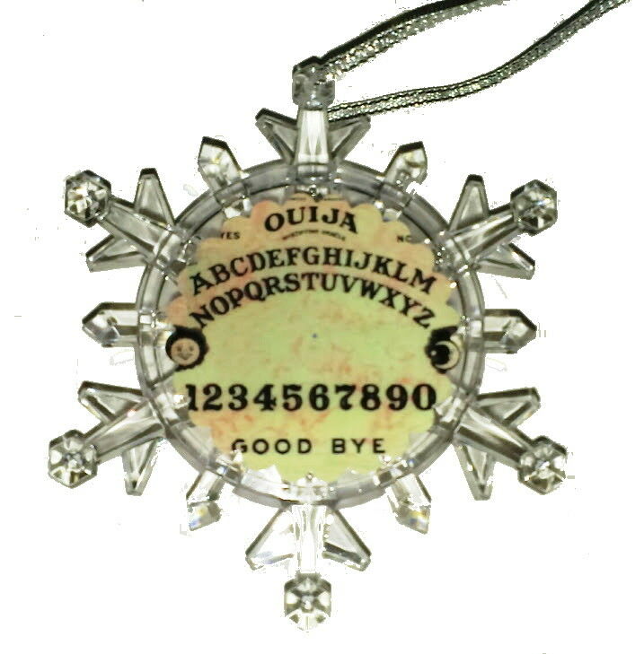 Ouija Board Snowflake Multi Color Blinking Holiday Christmas Tree Ornament