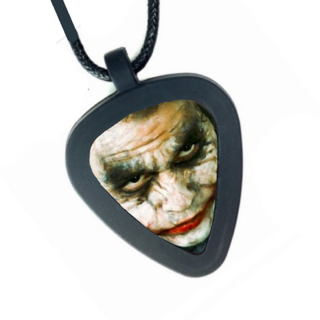 Batman The Dark Knight Joker Pickbandz Mens or Womens Real Guitar Pick Necklace