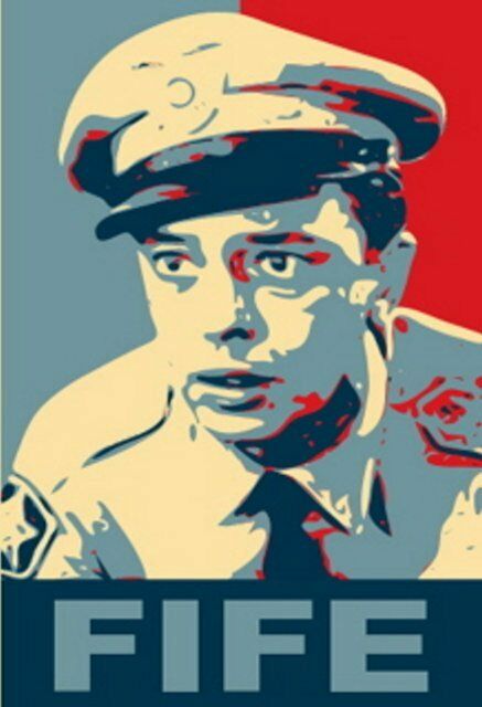 Andy Griffith BARNEY FIFE 19X13 Obama style poster