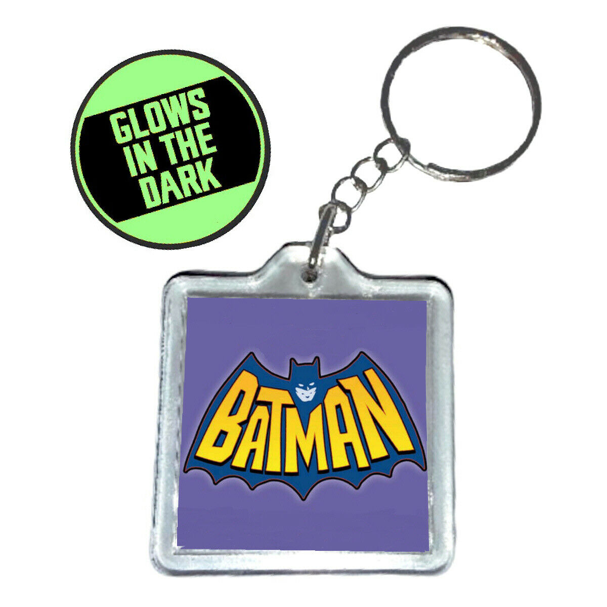 Batman 1966 TV Show Batsignal Glow in the dark Key chain keyring