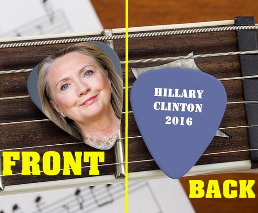Set of 3 Hillary Clinton 2016 premium Promo Guitar Pick Pic