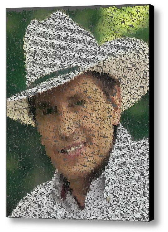 George Strait Song List Amazing Mosaic Framed Poster Print Limited Edition w/COA