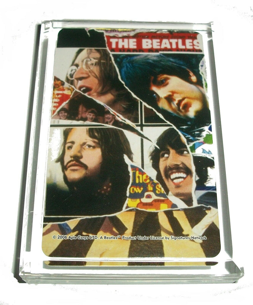 The Beatles style 2 Acrylic Executive Display Piece or Desk Top Paperweight