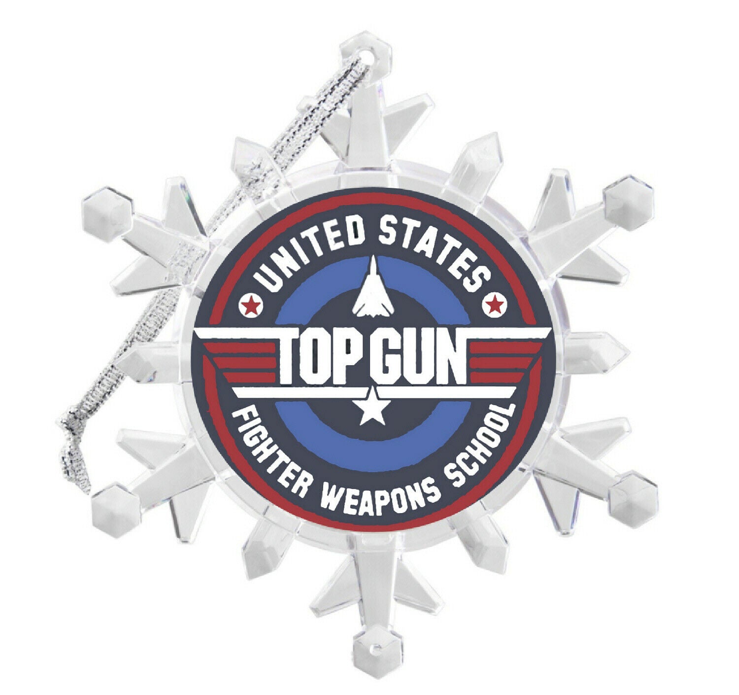 Top Gun Movie Weapons Training Snowflake Lit Holiday Christmas Tree Ornament