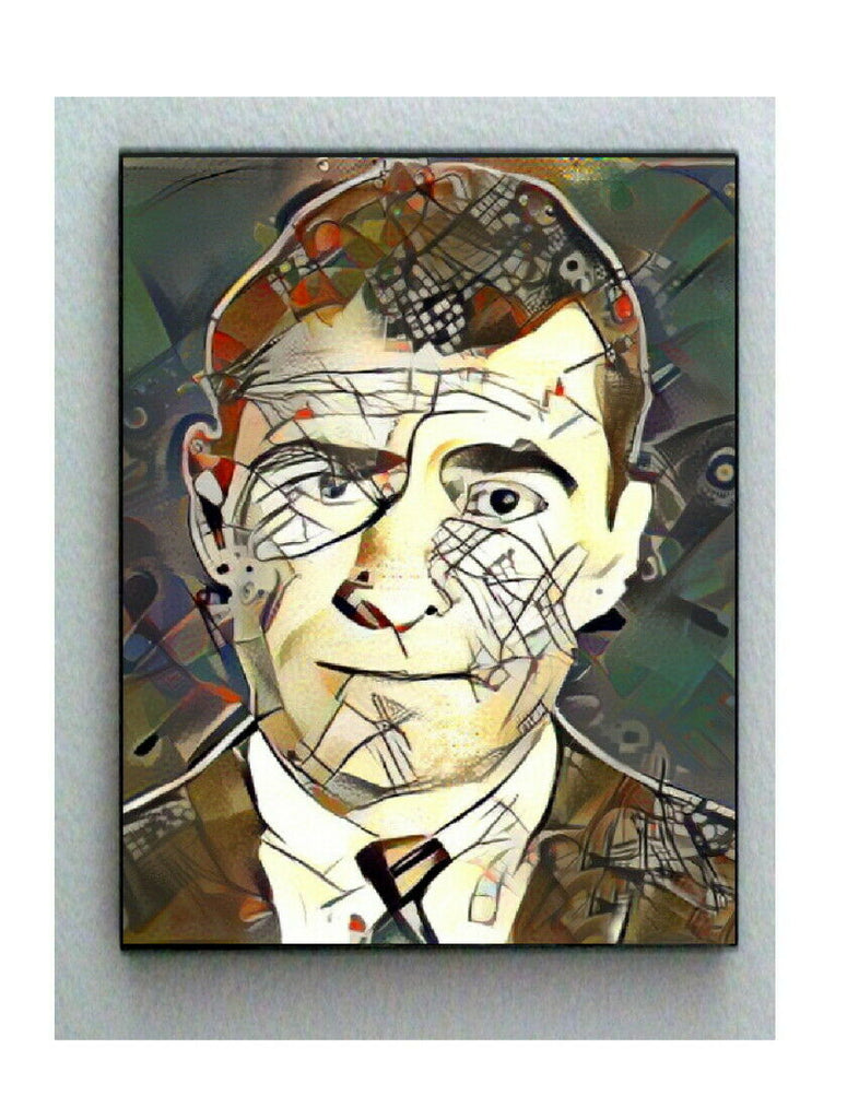 Framed Abstract Rod Serling The Twilight Zone 8.5X11 Print Lim Ed w/signed COA