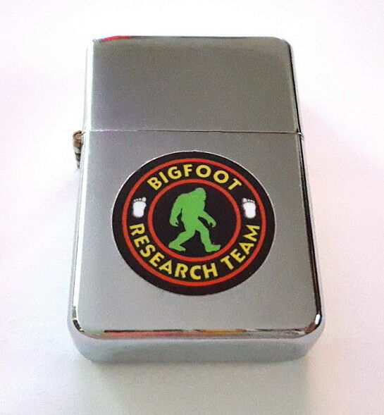 Sasquatch Yeti Bigfoot Research Team Silver Metal Flip Top Lighter