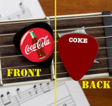 Set of 3 Coke Coca-Cola Bottle premium Promo Guitar Pick Pic
