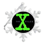 The X-File TV Show Snowflake Blinking Light Holiday Christmas Tree Ornament