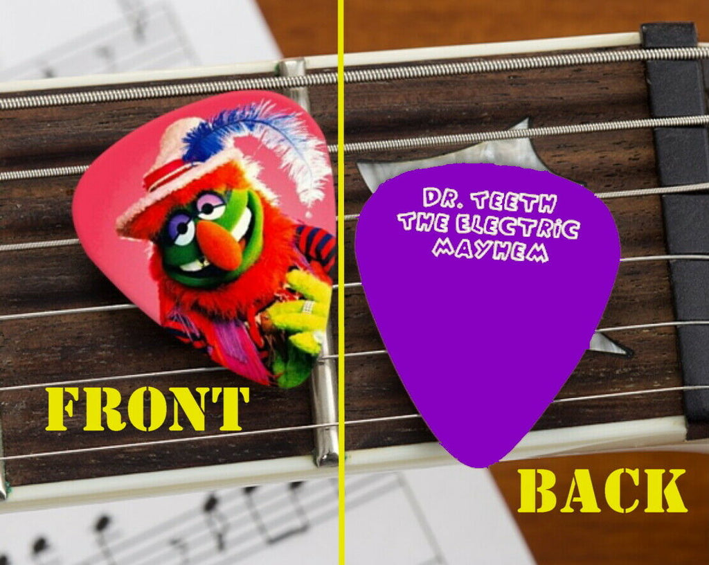 RARE Dr. Teeth The Electric Mayhem set of 3 premium Promo Guitar Pick Pic