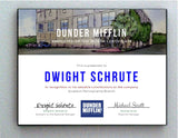 Framed The Office Dwight Schrute Dunder Mifflin Employee Of The Month Prop