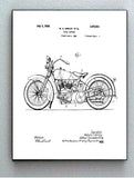 Framed 8.5 X 11 Harley Davidson Motorcycle Original Patent Diagram Plans