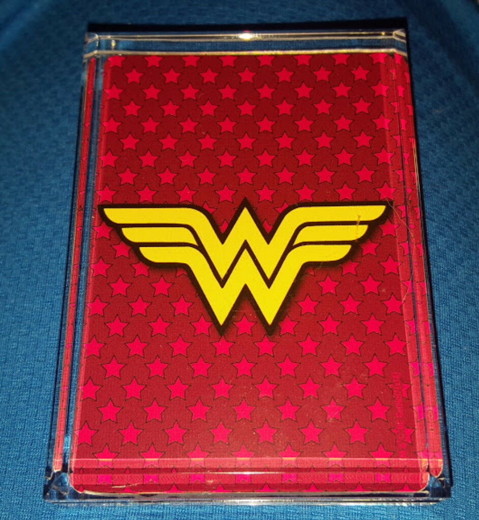 Wonder Woman Emblem Logo Acrylic Executive Display Piece Desk Top Paperweight