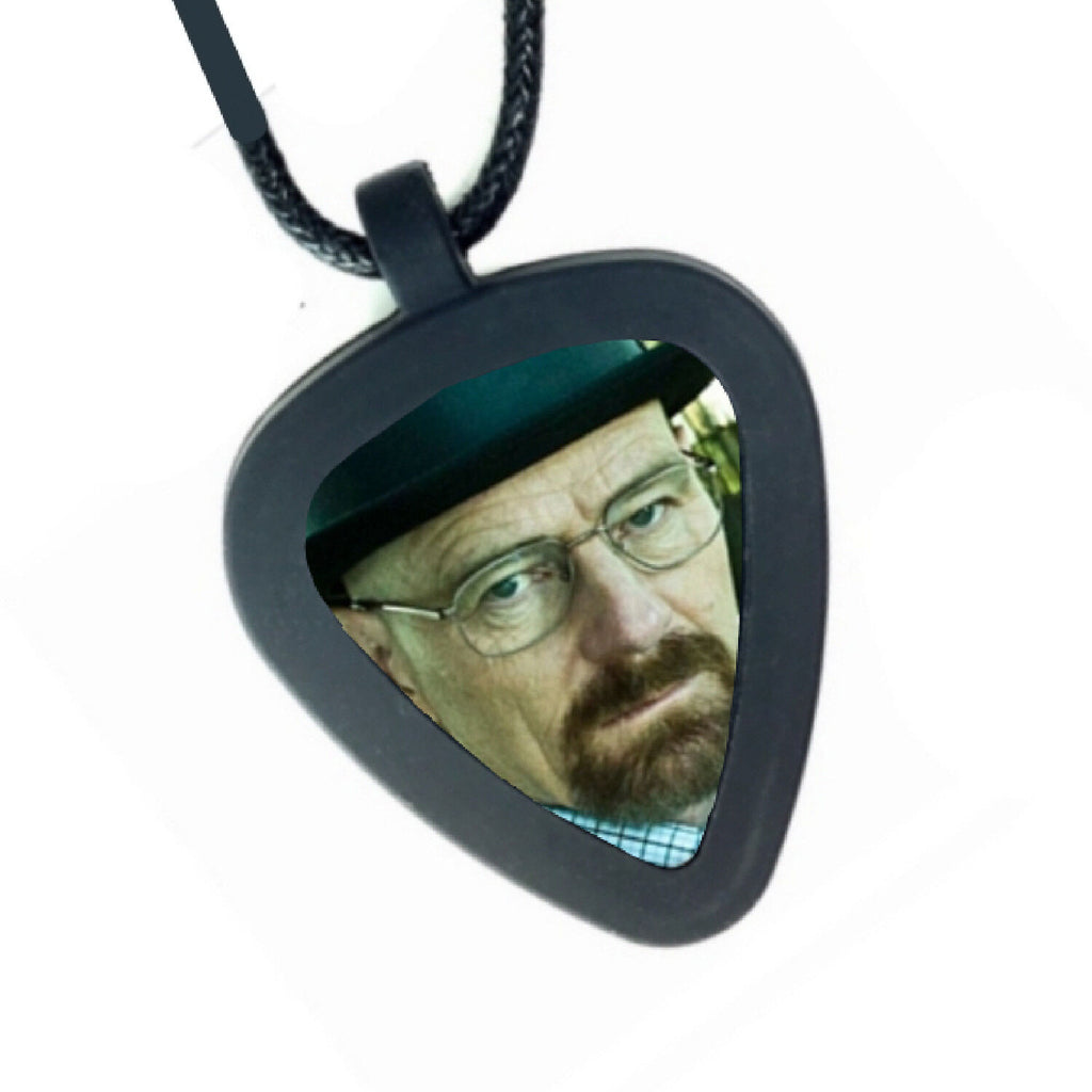 Breaking Bad Walter White Heisenberg Pickbandz Real Guitar Pick Necklace