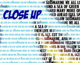 The Beatles Blue Meanie Yellow Submarine Lyrics Mosaic 9X11 Framed Display