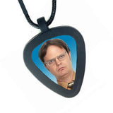 Pickbandz The Office Dwight Schrute Mens or Womens Real Guitar Pick Necklace