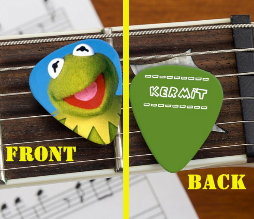 Set of 3 Muppet Kermit the Frog premium Promo Guitar Pick Pic