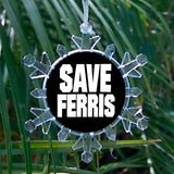 Save Ferris Bueller's Day Off Snowflake Blinking Holiday Christmas Tree Ornament