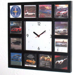 History of classic Ford Mustang Ads Garage Man Cave Clock with 12 pictures