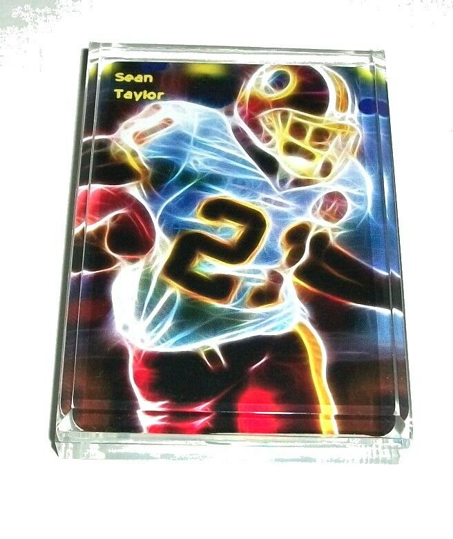 Washington Redskins Magical Sean Taylor Acrylic Executive Desk Top Paperweight