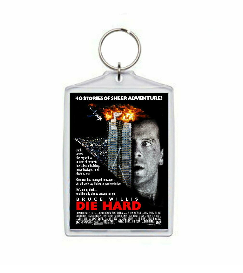Die Hard Movie Poster Keychain Original film Bruce Willis