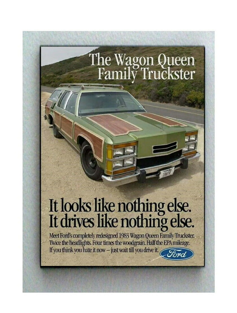 Framed National Lampoons Vacation Ford '83 Family Truckster Car Magazine Ad Prop