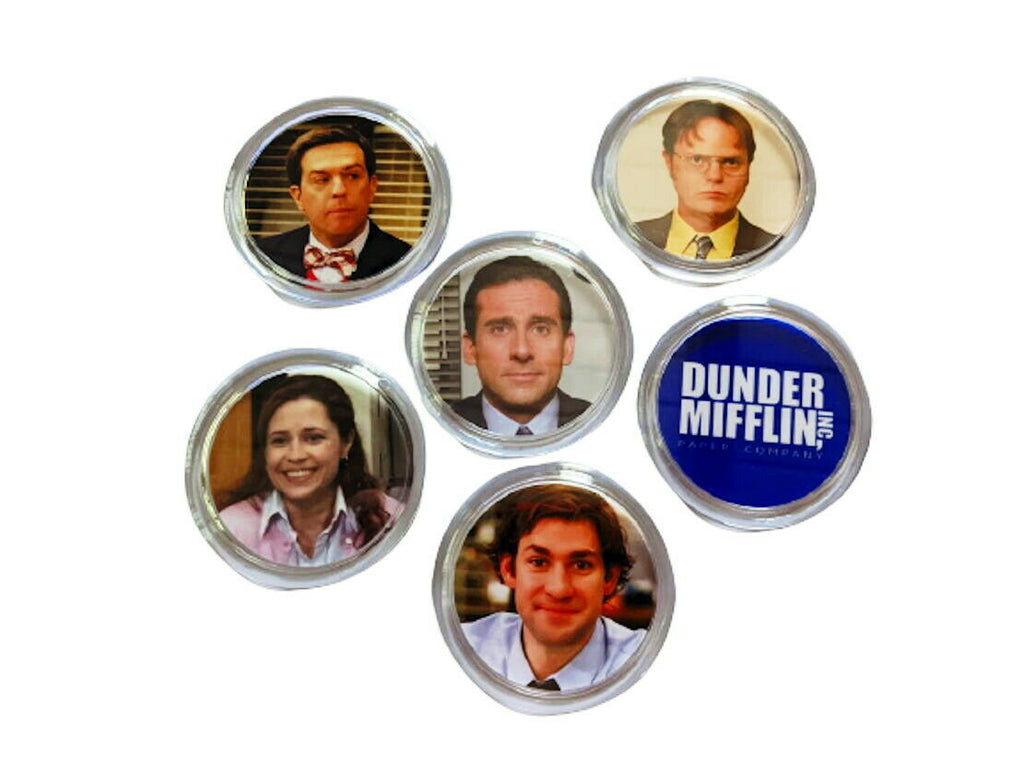 The Office Dwight Michael Pam Jim Magnet Set of 6 Big Fridge Locker Desk Magnets