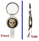 Friday the 13th Jason Voorhees Mask Pendant Keychain silver secret bottle opener