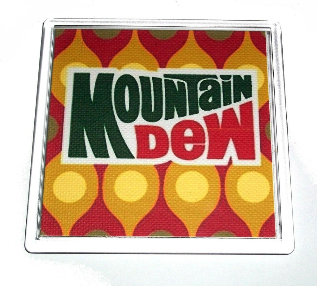 classic 1970s Mountain Mt. Dew Coaster or Change Tray