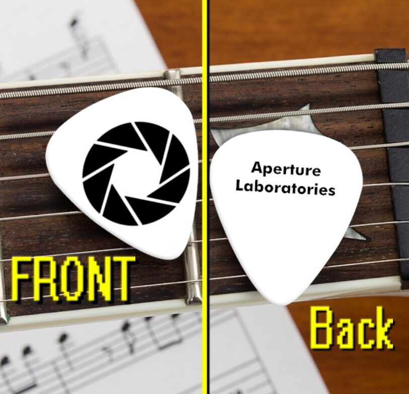 Portal 2 Video Game Aperture Laboratories Labs Set of 3 Promo Guitar Pick Pic