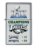 Philadelphia Eagles Super Bowl Champs Score Flip Top Lighter NUMBERED to 250